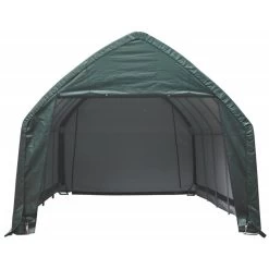 Garage Haut Démontable 23,8m² En Acier Et Polyéthylène Vert – Shelter Logic -Jardin Fournitures Rabais garage haut demontable 238m en acier et polyethylene vert shelter logic 3