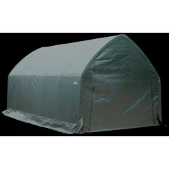 Garage Haut Démontable 23,8m² En Acier Et Polyéthylène Vert – Shelter Logic -Jardin Fournitures Rabais garage haut demontable 238m en acier et polyethylene vert shelter logic 4
