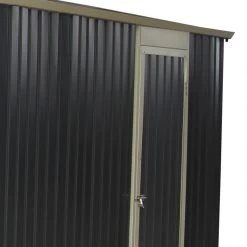 Garage Métal Anthracite 15,14m² Porte Enroulable + Kit D'ancrage X-METAL -Jardin Fournitures Rabais garage metal anthracite 1514m porte enroulable kit d ancrage x metal 3