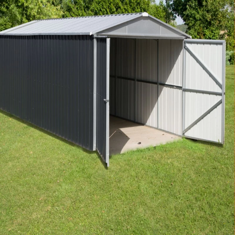 Garage Métal Anthracite 15,50m² + Kit D'ancrage Inclus - YARDMASTER 2 Garage Métal Anthracite 15,50m² + Kit D'ancrage Inclus - YARDMASTER – Image 2