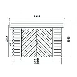 Garage Toit Plat En Bois Massif 19,26m² Madriers 40mm SOLID -Jardin Fournitures Rabais garage toit plat en bois massif 1926m madriers 40mm solid 5