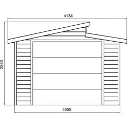 Garage Torino 20,91m² Avec Porte Sectionnelle Motorisée Madriers 28mm SOLID -Jardin Fournitures Rabais garage torino 2091m avec porte sectionnelle motorisee madriers 28mm solid 4