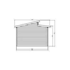 Garage Torino 20,91m² Madriers 28mm Avec Double Porte Battante - SOLID -Jardin Fournitures Rabais garage torino 2091m madriers 28mm avec double porte battante solid 2