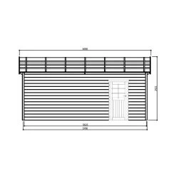 Garage Torino 20,91m² Madriers 28mm Avec Double Porte Battante - SOLID -Jardin Fournitures Rabais garage torino 2091m madriers 28mm avec double porte battante solid 4