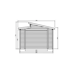 Garage Torino 20,91m² Madriers 28mm Avec Double Porte Battante - SOLID -Jardin Fournitures Rabais garage torino 2091m madriers 28mm avec double porte battante solid 5