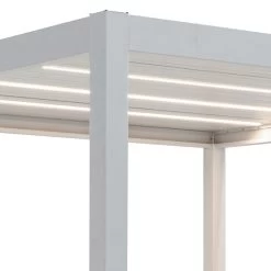 Kit éclairage 2 Lames Blanches LEDS 3m + Télécommande Pour Pergola Ombrea -Jardin Fournitures Rabais kit eclairage 2 lames blanches leds 3m telecommande pour pergola ombrea 3