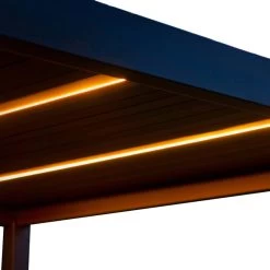 Kit éclairage 3 Lames Anthracite LEDS 3m + Télécommande Pour Pergola Ombrea -Jardin Fournitures Rabais kit eclairage 3 lames anthracite leds 3m telecommande pour pergola ombrea 2