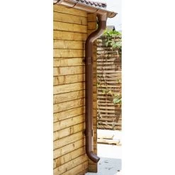 Kit Gouttières Marron - Pack Prêt à La Pose Pour Abri Gardy Shelter 20m² -Jardin Fournitures Rabais kit gouttieres marron pack pret a la pose pour abri gardy shelter 20m 2