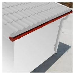 Kit Gouttières Rouge - Pack Prêt à La Pose Pour Abri Grosfillex 7,5m² -Jardin Fournitures Rabais kit gouttieres rouge pack pret a la pose pour abri grosfillex 75m 2