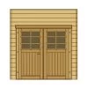 Paroi Frontale Double Porte L.270cm Pour Carport Bois Traité - SOLID