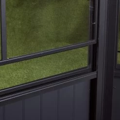 Pavillon Adossé Charlestone Mural 298,5x404cm En Aluminium Et Acier Galvanisé - SOJAG -Jardin Fournitures Rabais pavillon adosse charlestone 309x404cm en aluminium et acier galvanise sojag 5