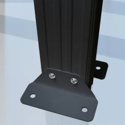 Pergola Adossée 300x300cm En Aluminium Noir Et Polycarbonate 4mm CIELO - DCB Garden -Jardin Fournitures Rabais pergola adossee 300x300cm en aluminium noir et polycarbonate 4mm cielo dcb garden 4