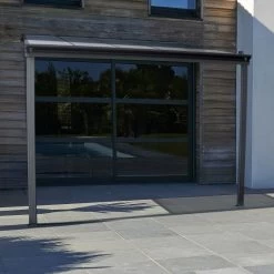 Pergola Adossée 300x300cm En Aluminium Noir Et Polycarbonate 4mm CIELO - DCB Garden -Jardin Fournitures Rabais pergola adossee 300x300cm en aluminium noir et polycarbonate 4mm cielo dcb garden 5