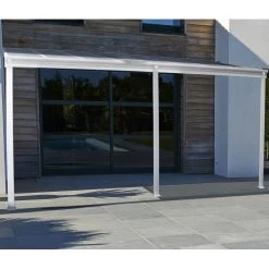 Pergola Adossée 435x300cm En Aluminium Blanc Et Polycarbonate 4mm CIELO - DCB Garden -Jardin Fournitures Rabais pergola adossee 435x300cm en aluminium blanc et polycarbonate 4mm cielo dcb garden 5