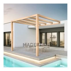 Pergola Adossée En Bois Lamellé-collé 600x300cm Burgos – Maderland