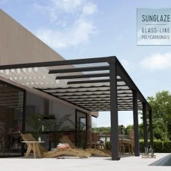 Pergola Adossée Stockholm 350x950cm Aluminium Gris Et Polycarbonate Avec Stores De Toit Rétractables – Palram - Canopia 9 Pergola Adossée Stockholm 350x950cm Aluminium Gris Et Polycarbonate Avec Stores De Toit Rétractables – Palram - Canopia -Jardin Fournitures Rabais pergola adossee stockholm 350x950cm aluminium gris et polycarbonate avec stores de toit retractables palram 3