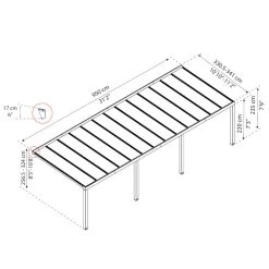 Pergola Adossée Stockholm 350x950cm Aluminium Gris Et Polycarbonate Avec Stores De Toit Rétractables – Palram - Canopia 10 Pergola Adossée Stockholm 350x950cm Aluminium Gris Et Polycarbonate Avec Stores De Toit Rétractables – Palram - Canopia -Jardin Fournitures Rabais pergola adossee stockholm 350x950cm aluminium gris et polycarbonate avec stores de toit retractables palram 4
