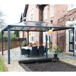 Pergola Aluminium Et Polycarbonate 492x359cm Martinique 5000 Palram - Canopia -Jardin Fournitures Rabais pergola aluminium et polycarbonate 492x359cm martinique 5000 palram 4