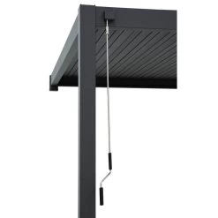 Pergola Bioclimatique Adossée En Alu Anthracite 3,6x6m Ombrea -Jardin Fournitures Rabais pergola bioclimatique adossee en alu anthracite 36x6m ombrea 5