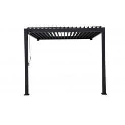 Pergola Bioclimatique Adossée En Alu Anthracite 3x3m Ombrea -Jardin Fournitures Rabais pergola bioclimatique adossee en alu anthracite 3x3m ombrea 2