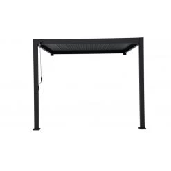 Pergola Bioclimatique Adossée En Alu Anthracite 3x3m Ombrea -Jardin Fournitures Rabais pergola bioclimatique adossee en alu anthracite 3x3m ombrea 4