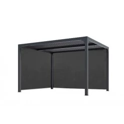 Pergola Bioclimatique Aluminium Anthracite 10,80m² Toit Avec Lames Ovales Aluminium + 2 Rideaux Gris Pour Les Côtés – HABRITA 8 Pergola Bioclimatique Aluminium Anthracite 10,80m² Toit Avec Lames Ovales Aluminium + 2 Rideaux Gris Pour Les Côtés – HABRITA -Jardin Fournitures Rabais pergola bioclimatique aluminium anthracite 1080m toit avec lames ovales aluminium 2 rideaux gris pour les cotes habrita 2