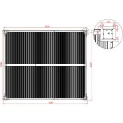 Pergola Bioclimatique Aluminium Anthracite 10,80m² Toit Avec Lames Ovales Aluminium + Rideau Gris Pour Côté 3m HABRITA -Jardin Fournitures Rabais pergola bioclimatique aluminium anthracite 1080m toit avec lames ovales aluminium rideau gris pour cote 3m habrita 2