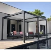 Pergola Bioclimatique Autoportante 300x400cm Lames En Aluminium - Gris - Gaia - Couleurs Du Monde