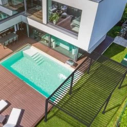 Pergola Bioclimatique Autoportante En Alu Anthracite 3x6m Ombrea -Jardin Fournitures Rabais pergola bioclimatique autoportante en alu anthracite 3x6m ombrea 5