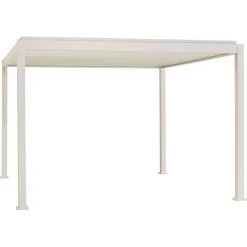 Pergola Bioclimatique Autoportante En Alu Blanc 3.6x3.6m Ombrea -Jardin Fournitures Rabais pergola bioclimatique autoportante en alu blanc 36x36m ombrea 4