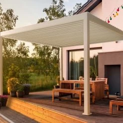 Nouvelles versions 17 Pergola Bioclimatique Ombréa Autoportante 3x4M - Blanc - S1