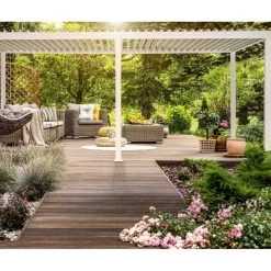 Pergola Bioclimatique Autoportante En Alu Blanc 3x6m Ombrea 9 Pergola Bioclimatique Autoportante En Alu Blanc 3x6m Ombrea -Jardin Fournitures Rabais pergola bioclimatique autoportante en alu blanc 3x6m ombrea 3