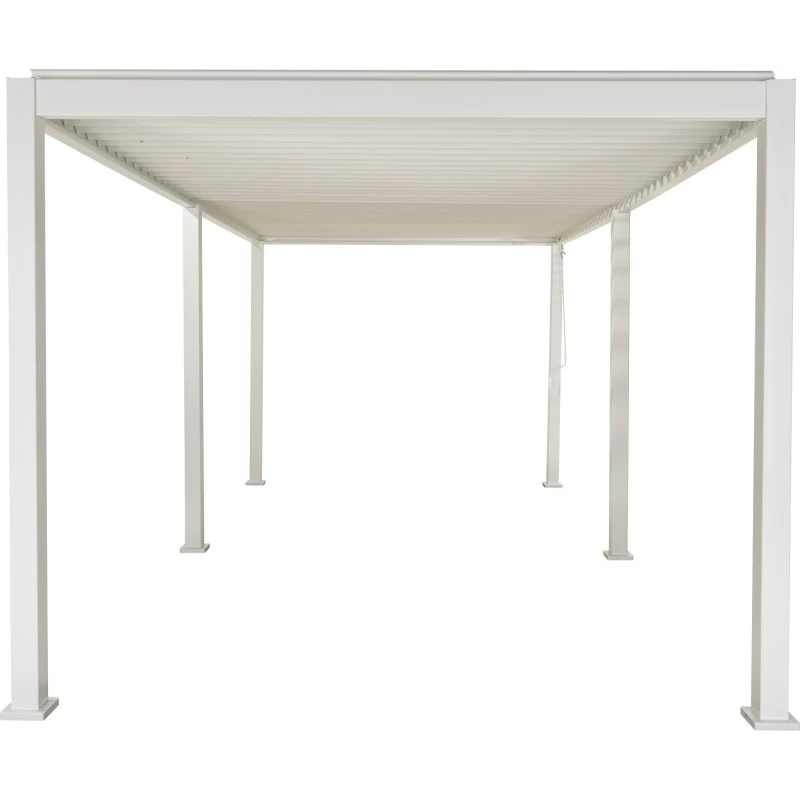 Pergola Bioclimatique Autoportante En Alu Blanc 3x6m Ombrea 5 Pergola Bioclimatique Autoportante En Alu Blanc 3x6m Ombrea – Image 5