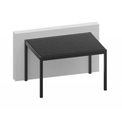 Pergola Bioclimatique En Aluminium Gris Anthracite 400x400cm Avec Lames Blanches APOLO - GardenGate