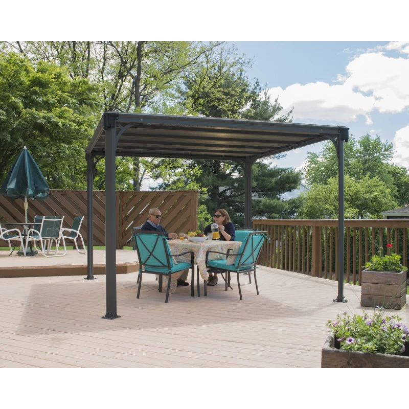 Pergola En Aluminium Et Polycarbonate 309x309cm Milano™ 3000 - Palram - Canopia 2 Pergola En Aluminium Et Polycarbonate 309x309cm Milano™ 3000 - Palram - Canopia – Image 2