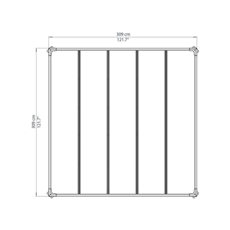 Pergola En Aluminium Et Polycarbonate 309x309cm Milano™ 3000 - Palram - Canopia 6 Pergola En Aluminium Et Polycarbonate 309x309cm Milano™ 3000 - Palram - Canopia – Image 6