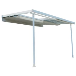 Pergola En Aluminium Thermolaqué Et Polycarbonate Blanc 360x300cm - ODESSA - Couleurs Du Monde -Jardin Fournitures Rabais pergola en aluminium thermolaque et polycarbonate blanc 360x300cm odessa couleurs du monde 3