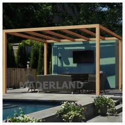 Pergola En Bois Lamellé-collé 400x300cm Santander – Maderland