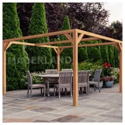Pergola En Bois Lamellé-collé 400x300cm Tarragona – Maderland