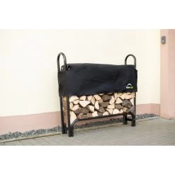 Porte-bûches 120cm En Acier Capacité De Charge De 500kg Avec Couverture - Shelter Logic -Jardin Fournitures Rabais porte buches 120cm en acier capacite de charge de 500kg avec couverture shelter logic 3