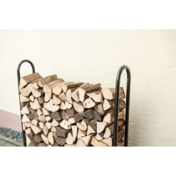 Porte-bûches 120cm En Acier Capacité De Charge De 500kg Avec Couverture - Shelter Logic -Jardin Fournitures Rabais porte buches 120cm en acier capacite de charge de 500kg avec couverture shelter logic 4