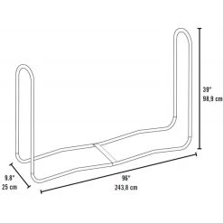 Porte-bûches 240cm En Acier Capacité De Charge De 550kg - Shelter Logic 5 Porte-bûches 240cm En Acier Capacité De Charge De 550kg - Shelter Logic -Jardin Fournitures Rabais porte buches 240cm capacite de charge de 550kg shelter logic 2