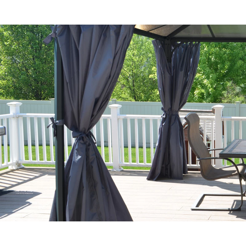 Rideaux En Polyester Gris Pour Pergola Palermo™ 4300 - Palram - Canopia 5 Rideaux En Polyester Gris Pour Pergola Palermo™ 4300 - Palram - Canopia – Image 5