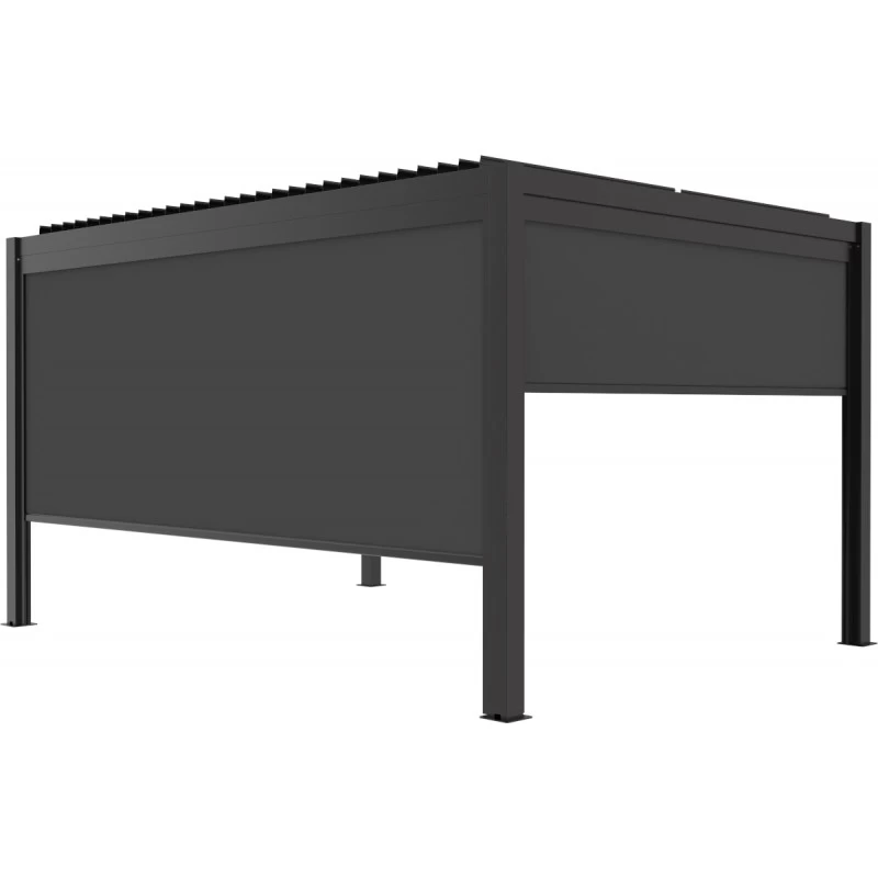 Store Avec Cadre Latéral Anthracite 370cm Pour Pergola Bioclimatique En Aluminium X-METAL 1 Store Avec Cadre Latéral Anthracite 370cm Pour Pergola Bioclimatique En Aluminium X-METAL