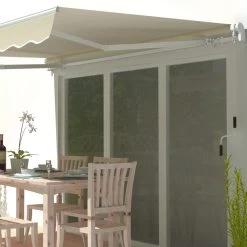 Store Banne Manuel 350x250cm EASY Toile Polyester Beige - X-METAL -Jardin Fournitures Rabais store banne manuel 350x250cm easy toile polyester beige x metal 2