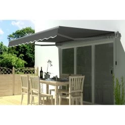 Store Banne Manuel 350x250cm EASY Toile Polyester Grise - X-METAL 9 Store Banne Manuel 350x250cm EASY Toile Polyester Grise - X-METAL -Jardin Fournitures Rabais store banne manuel 350x250cm easy toile polyester grise x metal 3