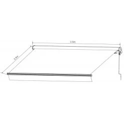 Store Banne Motorisé 350x250cm DECO Toile Polyester Beige - X-METAL 8 Store Banne Motorisé 350x250cm DECO Toile Polyester Beige - X-METAL -Jardin Fournitures Rabais store banne motorise 350x250cm deco toile polyester beige x metal 2