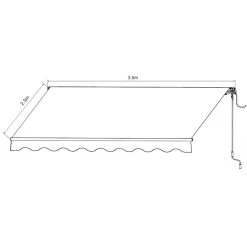 Store Banne Motorisé 350x250cm EASY Toile Polyester Grise - X-METAL -Jardin Fournitures Rabais store banne motorise 350x250cm easy toile polyester grise x metal 2