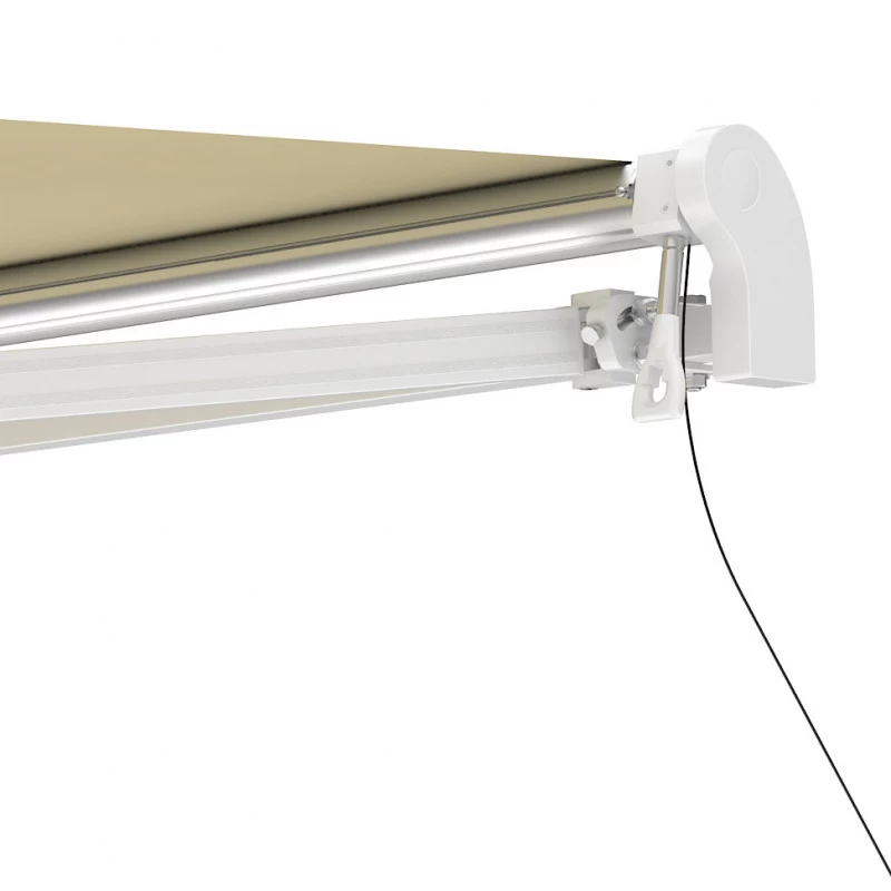 Store Banne Motorisé 395x300cm EASY Toile Polyester Beige - X-METAL 4 Store Banne Motorisé 395x300cm EASY Toile Polyester Beige - X-METAL – Image 4