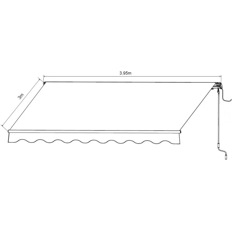 Store Banne Motorisé 395x300cm EASY Toile Polyester Grise - X-METAL 2 Store Banne Motorisé 395x300cm EASY Toile Polyester Grise - X-METAL – Image 2